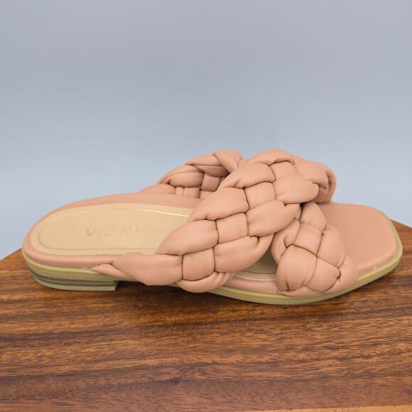 Vionic Shoes - Vionic Kalina Sandals Womens 6.5 Braided Cross Strap Open Toe Orthotic Slides